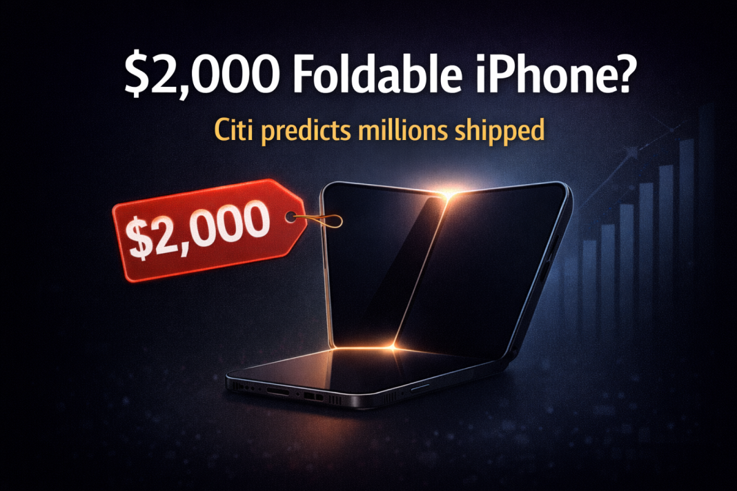 Apple could ship millions of $2,000 foldable iPhones in 2026, Citi forecasts
