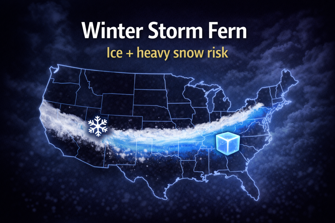 Winter Storm Fern forecast brings ice and heavy snow from Texas to New England