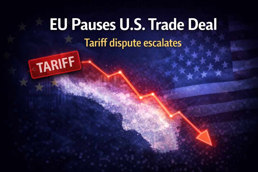 EU suspends U.S. trade deal amid Trump tariff threats tied to Greenland