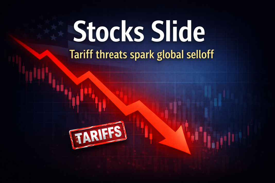 Stocks slide after Trump tariff threats tied to Greenland tensions